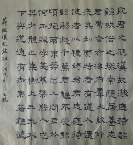 临肥致碑