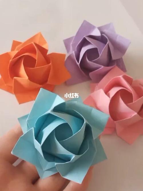 玫瑰花教程_玫瑰花_教程_手工制作_折纸_我的手工日常