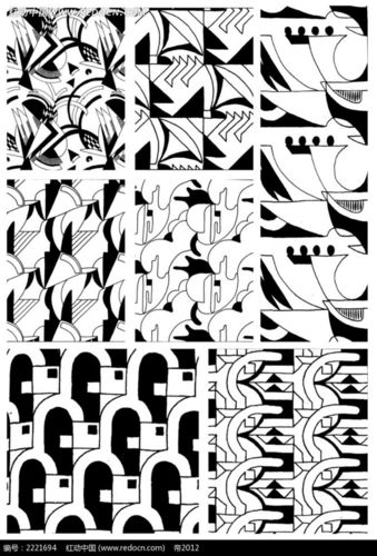 矢量图案,抽象插画,几何插画,图案插画,几何纹样,平面构成基础,手绘