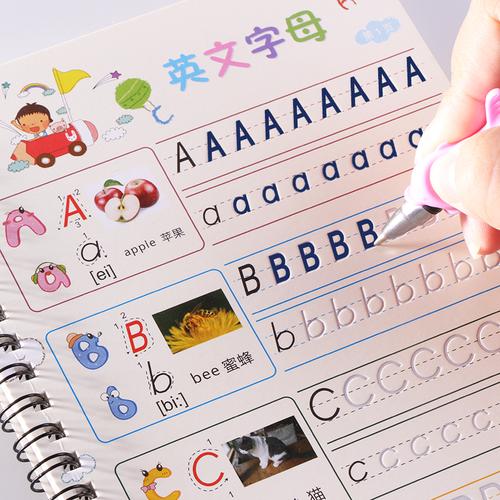 幼儿园中大班英语凹槽字帖英语单词英文字母练字帖儿童描红本启蒙