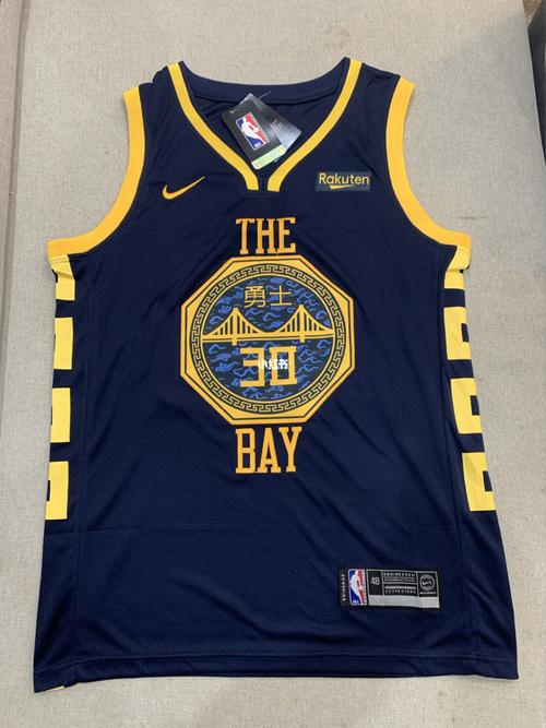 库里30号勇士队中文版刺绣球衣