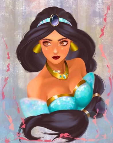 板绘|临摹 茉莉公主_临摹_板绘_procreate_绘画_绘画临摹_文化_绘画