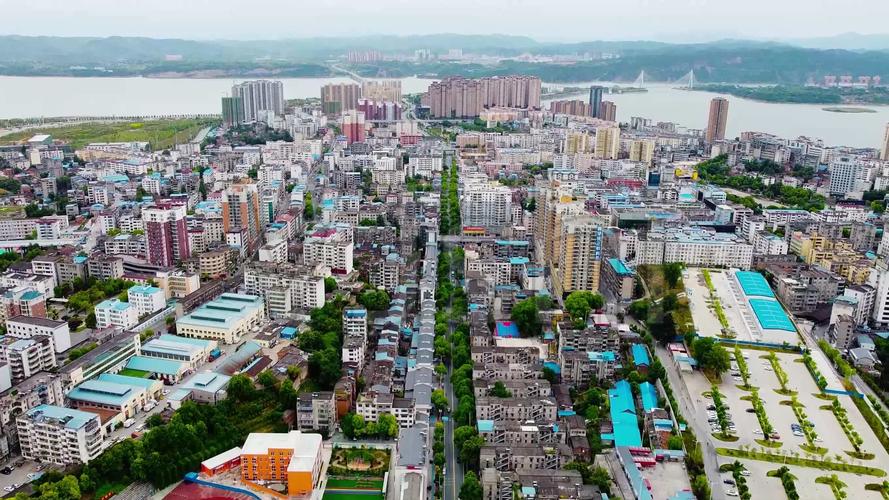 十堰郧县郧阳区烈士陵园航拍2.7视频素材