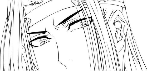 蓝忘机简笔画背影