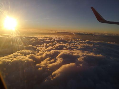 版纳行之 飞机上看日出