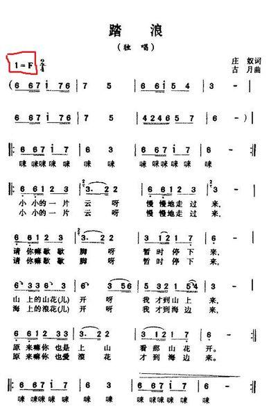 简谱,五线谱,包括吉他常用的六线谱,调号都在谱子的左上角有标注.