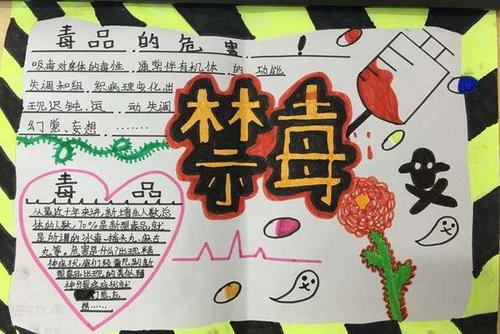 禁毒主题手抄报,模板大全,简单好画!