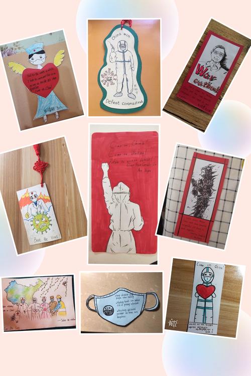 大"疫"无情,人间有情—湖滨中心小学英语创意书签制作