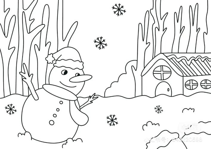 简笔画春夏秋冬万能背景_简笔画_兴趣爱好_绘画