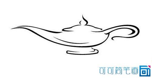 阿拉丁神灯简笔画图片