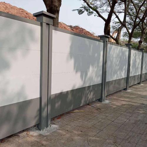 青岛地铁道路围墙装配式围挡市政施工防风钢结构围蔽施工彩钢围挡