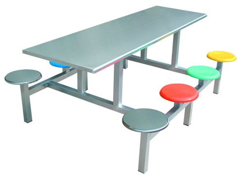 学校食堂餐桌椅学生饭堂8人连体餐桌椅