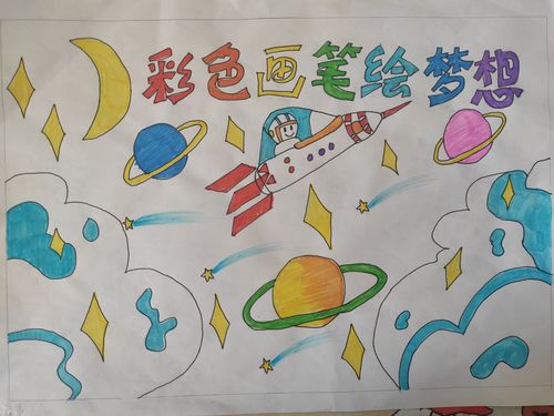 "红领巾心向党,彩笔绘梦想"手抄报,绘画线上征集活动作品展