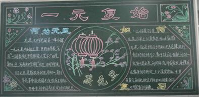 【组图】小学二年级学生庆祝元旦黑板报设计_共8张