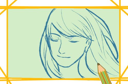 被风吹乱的头发上色简笔画要怎么画