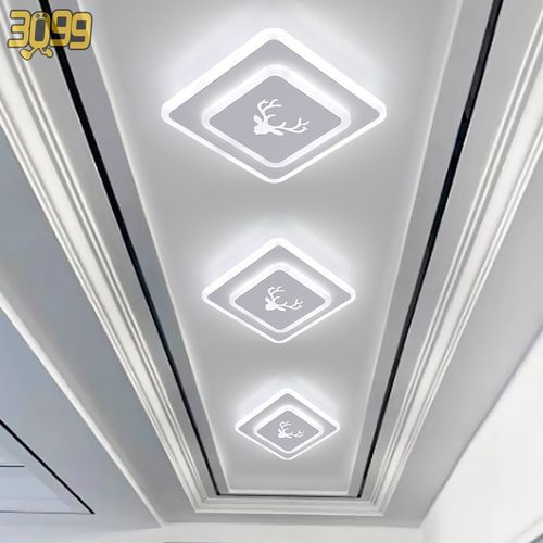 走廊过道灯网红爆款菱形灯具客厅吊顶造型简约现代创意高档家用.