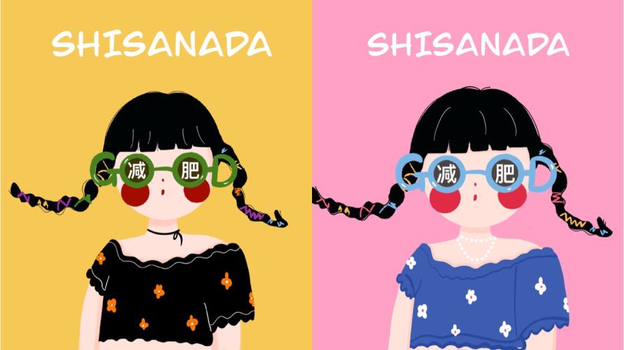 原创插画头像|减肥暴瘦女生头像