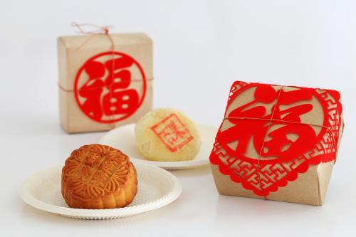 剪纸手工做月饼