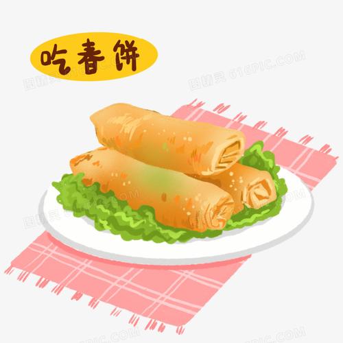 春饼春卷吃春卷免抠元素图精灵为您提供手绘卡通春饼免抠元素免费下载