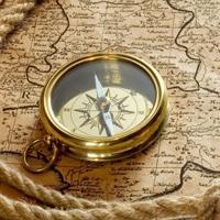 复古唯美指南针,卡通头像图片-回车桌面