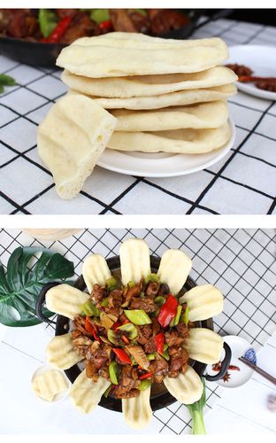 纯手工地锅饼地锅鸡贴饼地锅鱼地锅排骨锅贴饼小地锅用饼外卖饼子
