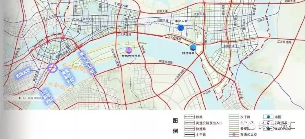 在二七长江大桥北侧,朱家河口南侧新增堤角