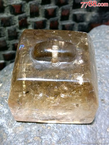 老天然水晶印章-价格:400.0000元-zc26943320-玻璃