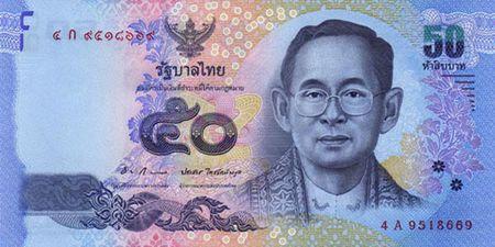 看看是不是以下这种样子的:泰国的50泰铢纸币,纸币上戴眼镜的人是泰国