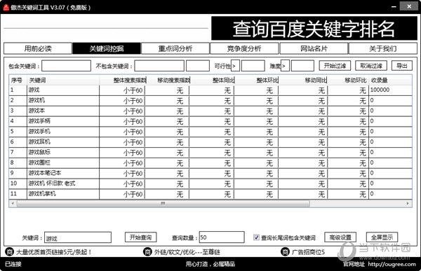 傲杰关键词工具v307免费版