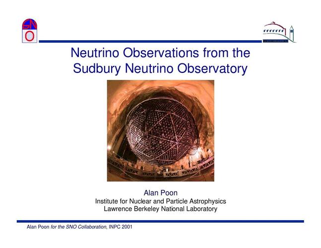 neutrino observations from the sudbury neutrino observatory