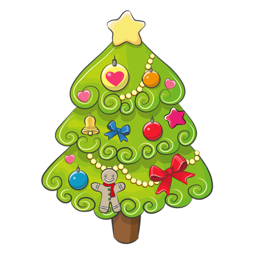 圣诞节卡通圣诞树图片