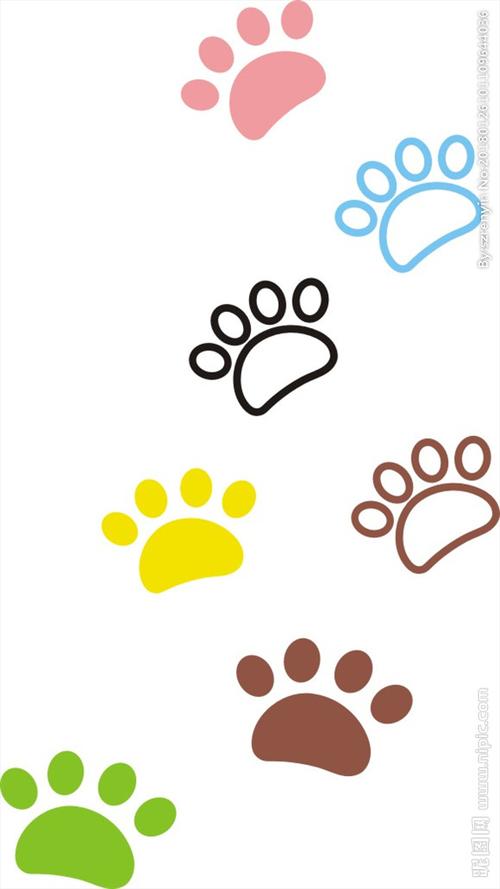 小熊动物脚印cdr矢量图图片