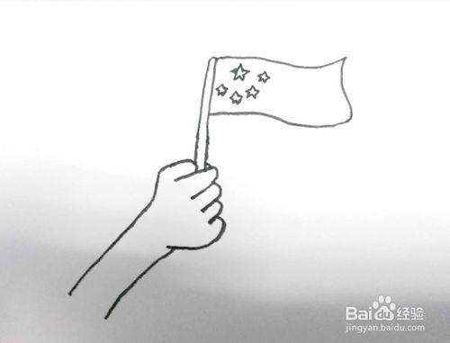 手工/爱好 > 书画/音乐  1 首先来画国旗的轮廓,主要有旗杆和红旗组成