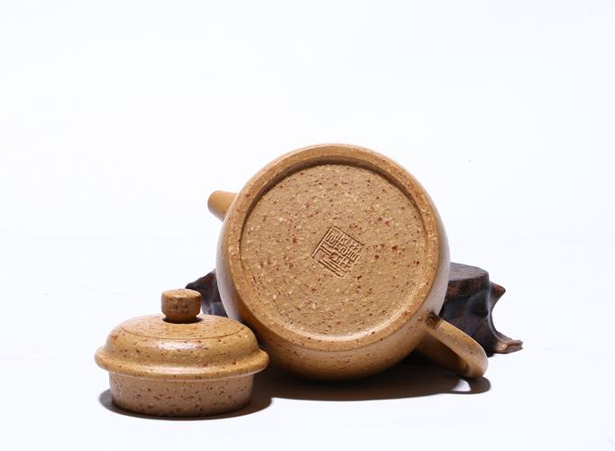 宜兴紫砂壶名家纯全手工葵黄朱泥 德钟茶壶小容量泡茶具彭现秀制清砂