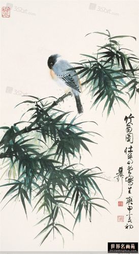 [转载]【国画】谢稚柳作品精选-翠竹(5)