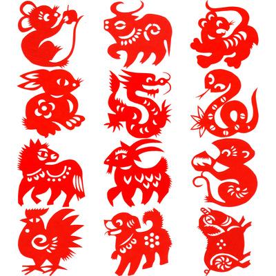 十二生肖剪纸简单