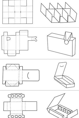 自制糖果盒图纸大全 手工纸盒收纳盒制作图解