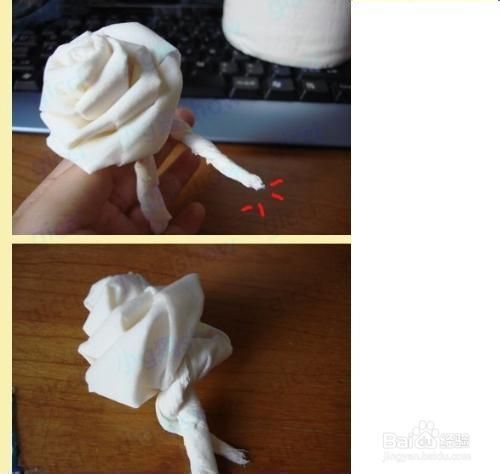 玫瑰花纸巾的折法图解