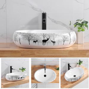 北欧台上盆艺术台上洗手盆酒店洗漱台盆下水套装家用卫生间洗脸盆