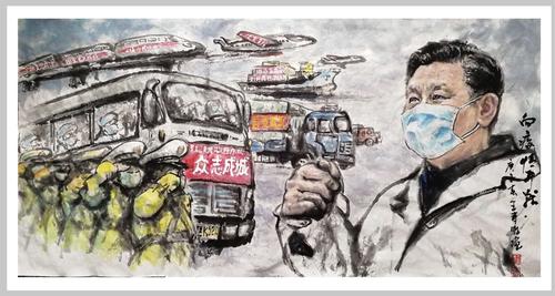 "众志成城 抗击疫情" 勃利县文艺工作者凝聚正能量创作美术作品