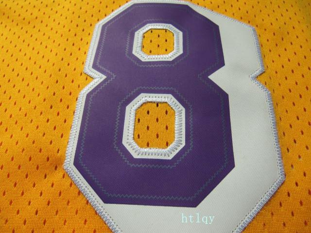 1996-1997湖人队8号 科比lakers复古球衣刺绣黄色