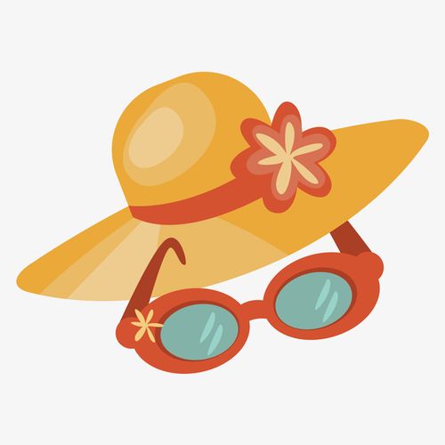 夏天沙滩帽免抠元素