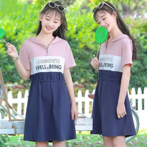 麟名初中生连衣裙少女13女孩12大童中休闲舒适裙子学院风儿童裙子
