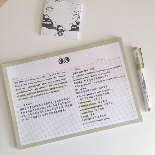 ins网红同款heaven小眼睛大眼萌b5双面横款网格加厚便签本笔记纸