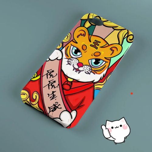 开始学插画啦_插画_手机壳_国潮_头像_文化_绘画