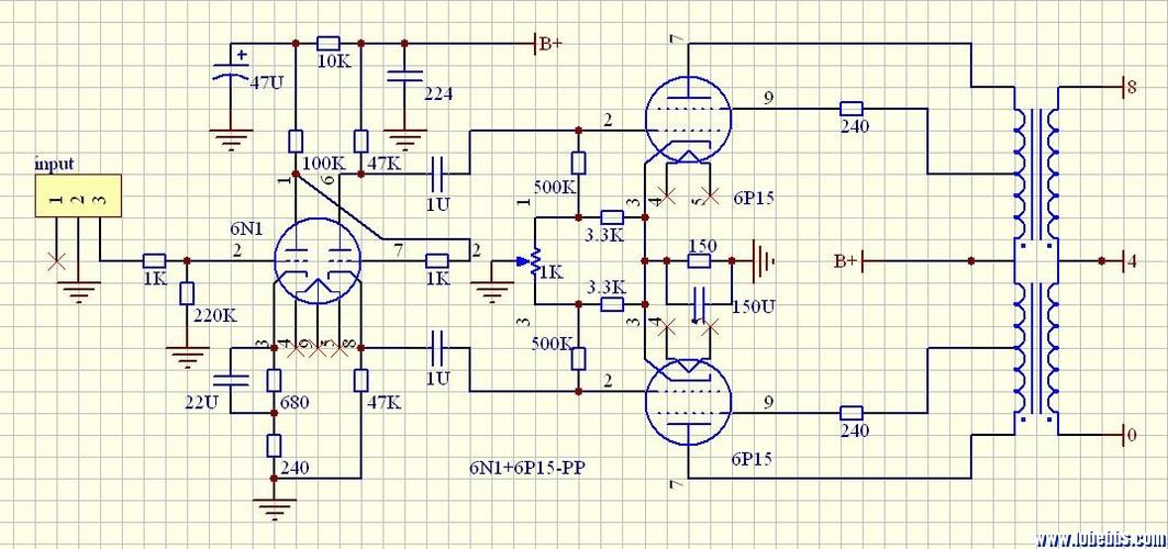 6p14(6p15)推挽功放pcb