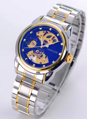 陀飞轮机械表 帕卡帝全自动镂空机械表男表手表 parcade