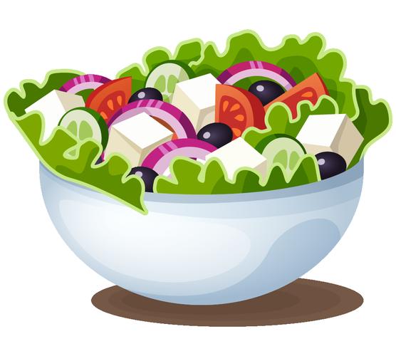 卡通蔬菜沙拉简笔画