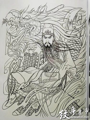 斗战纹身斗战纹身手稿斗战系列二郎神关羽纹身手稿图案