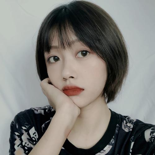 韩国 气质修脸_假发女短发bobo韩国波波头齐耳短发圆脸可爱学生黑色网